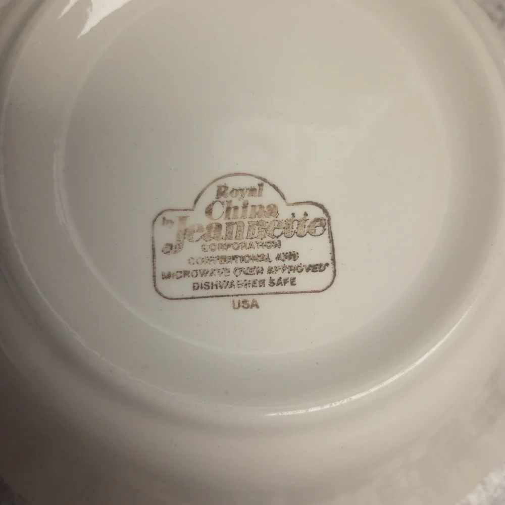 Vintage Floral Large Ceramic Bowls - Set of 3 9.5 Inches